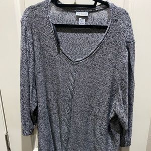 Catherines Women's Marled Black/White Sweater